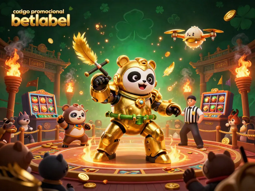 Engage with codigo promocional betlabel for thrilling casino bonuses, featuring a dynamic 3D illustration.